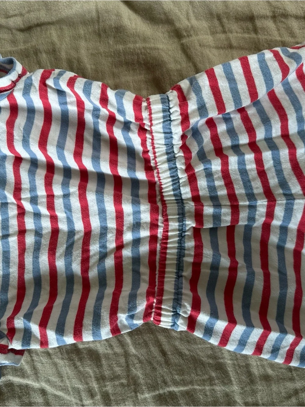 Ralph Lauren Striped Baby Tee in Red, Blue & White